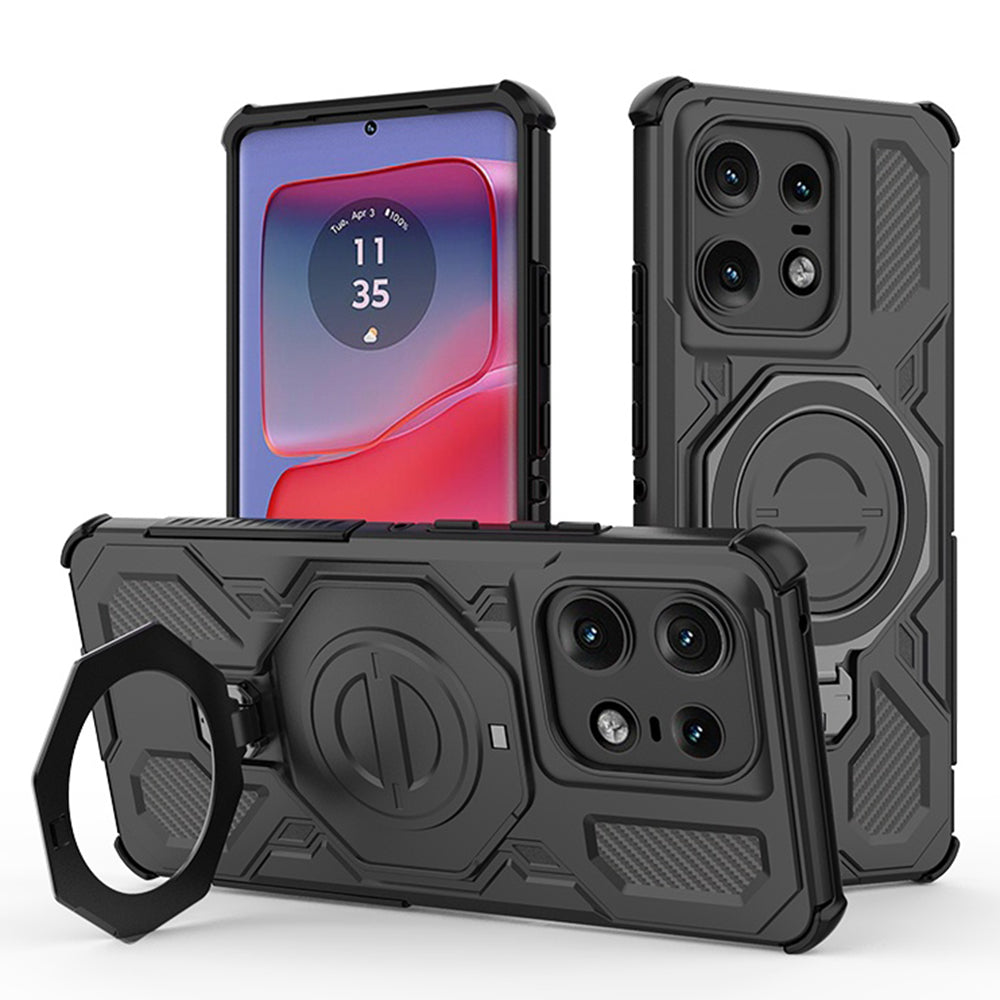 Калъф за Motorola Edge 50 Pro, Techsuit, Carbon Shield Pro, Черен
