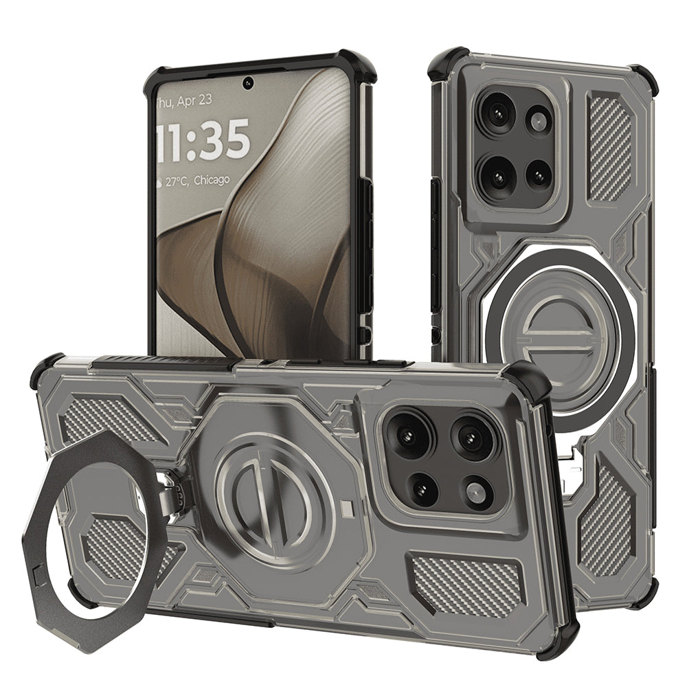 Калъф за Motorola Edge 50, Techsuit, Carbon Shield Pro, Пушек