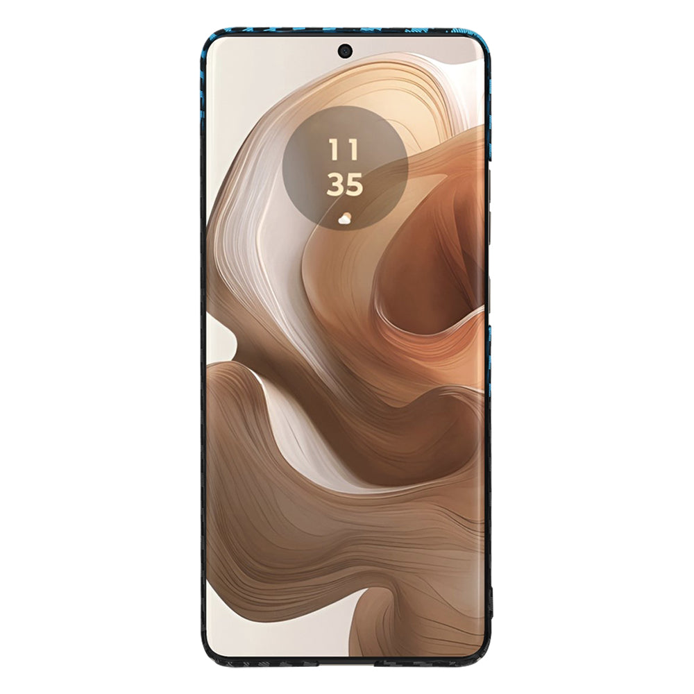 Калъф за Motorola Edge 50 Ultra, Techsuit, Carbonite FiberShell, Черно Синьо