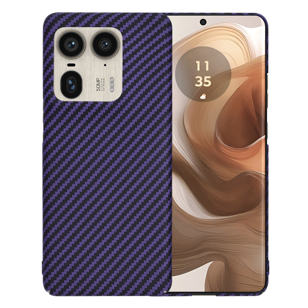Калъф за Motorola Edge 50 Ultra, Techsuit, Carbonite FiberShell, лилав