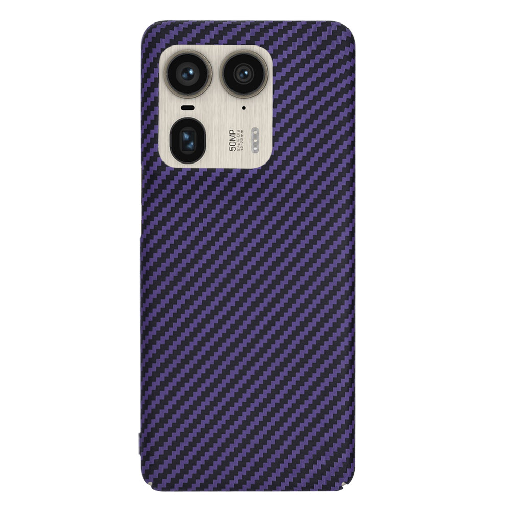 Калъф за Motorola Edge 50 Ultra, Techsuit, Carbonite FiberShell, лилав