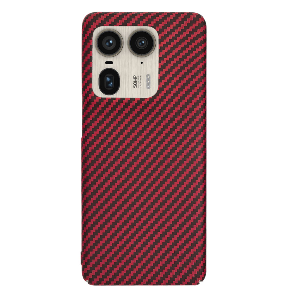 Калъф за Motorola Edge 50 Ultra, Techsuit, Carbonite FiberShell, Червен