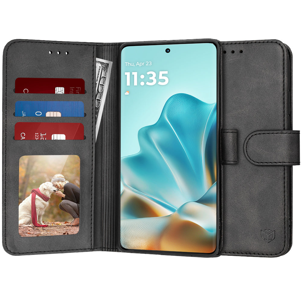 Калъф за Motorola Edge 60 Fusion / Edge 60, Techsuit, Diary Book, Черен