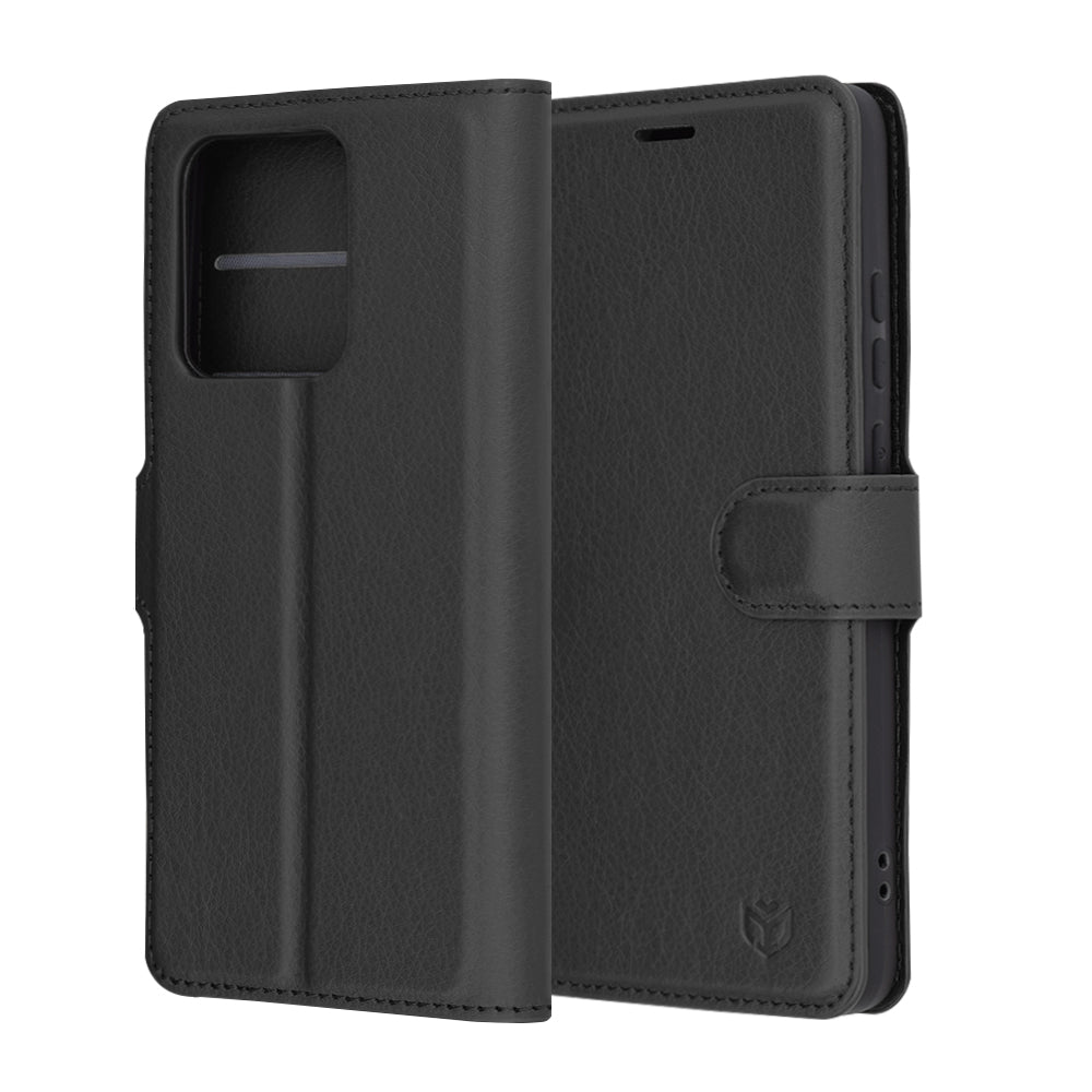 Калъф за Motorola Edge 60 Neo / Edge 50 Neo, Techsuit, Leather Folio, Черен