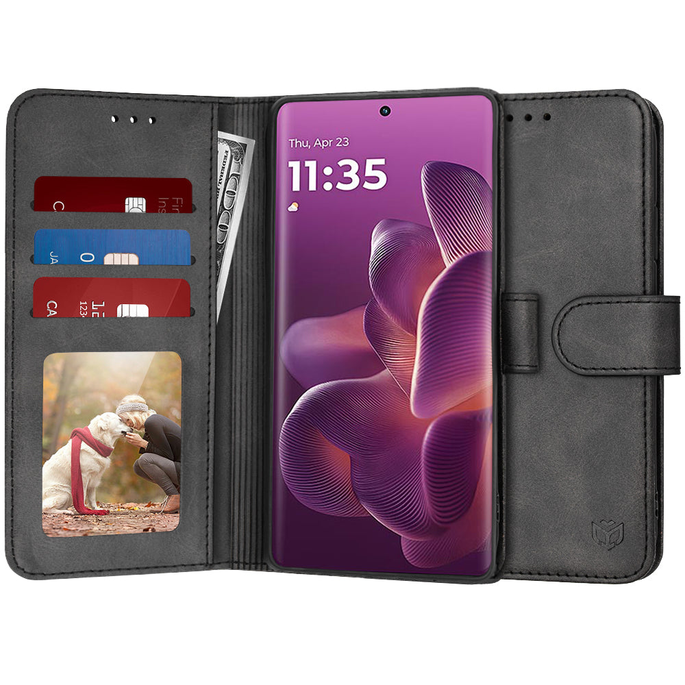 Калъф за Motorola Edge 60 Pro, Techsuit, Diary Book, Черен
