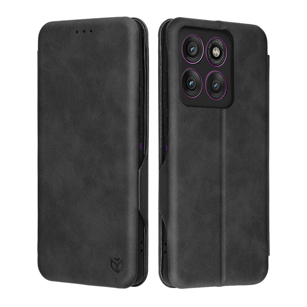 Калъф за Motorola Edge 60 Pro, Techsuit, Safe Wallet Plus, Черен