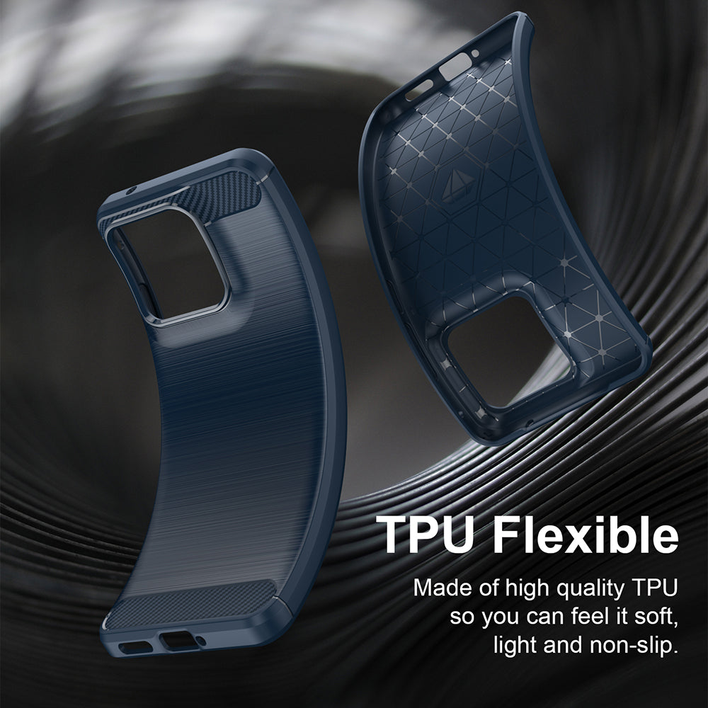 Калъф за Motorola Edge 70 Fusion, Techsuit, Карбон, Син