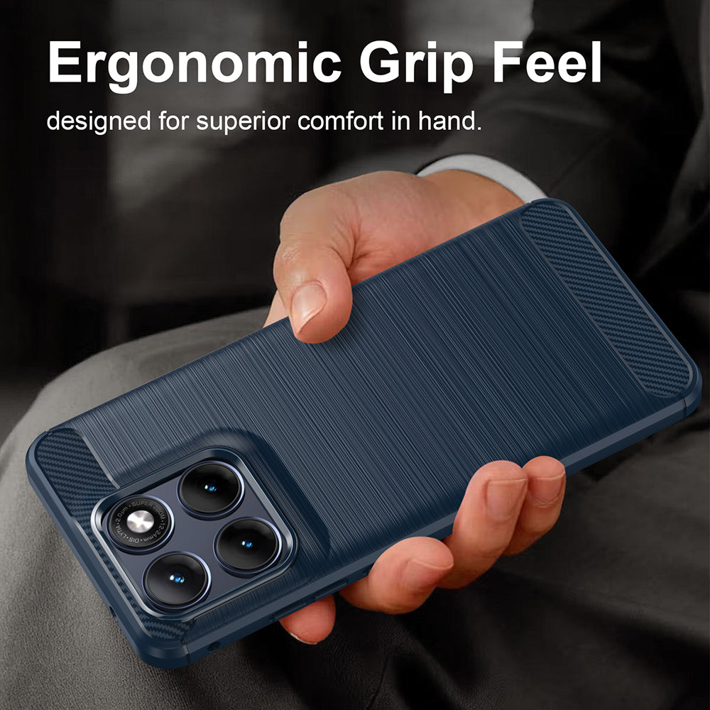 Калъф за Motorola Edge 70 Fusion, Techsuit, Карбон, Син