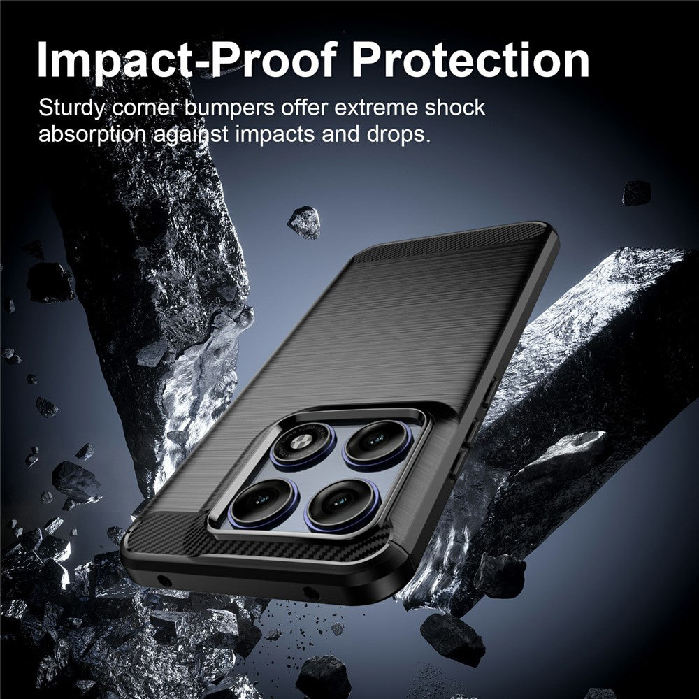 Калъф за Motorola Edge 70 Pro, Techsuit, Карбон, Черен
