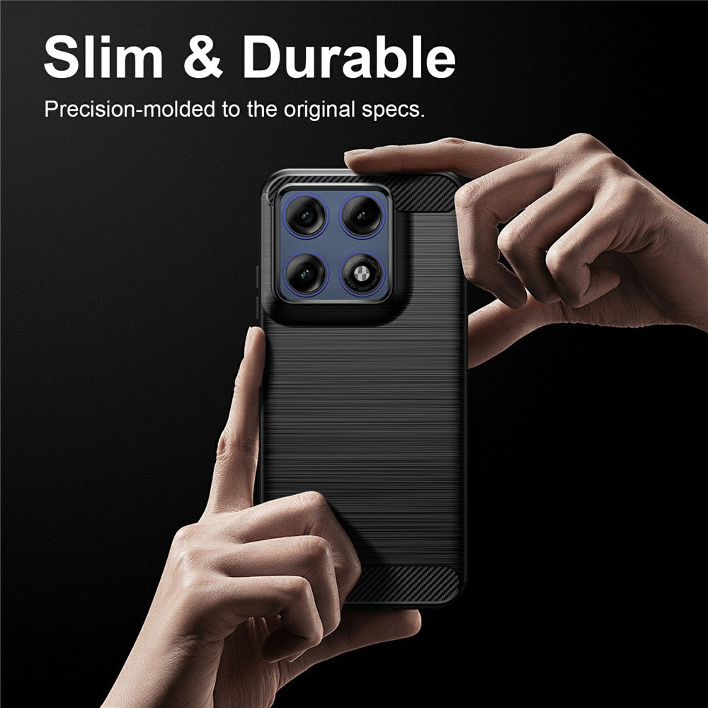 Калъф за Motorola Edge 70 Pro, Techsuit, Карбон, Черен