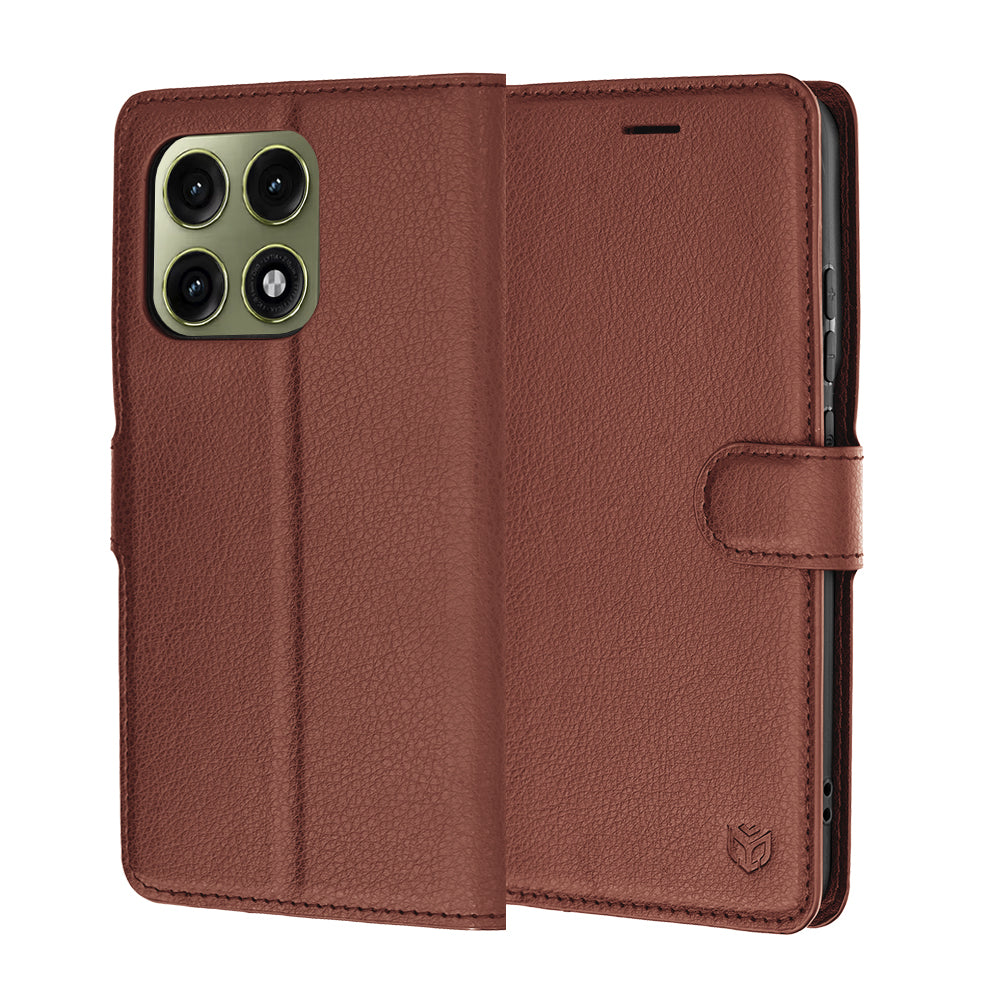 Калъф за Motorola Edge 70 Pro, Techsuit, Leather Folio, Кафяв