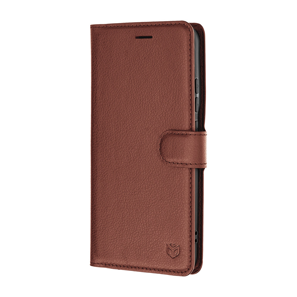 Калъф за Motorola Edge 70 Pro, Techsuit, Leather Folio, Кафяв