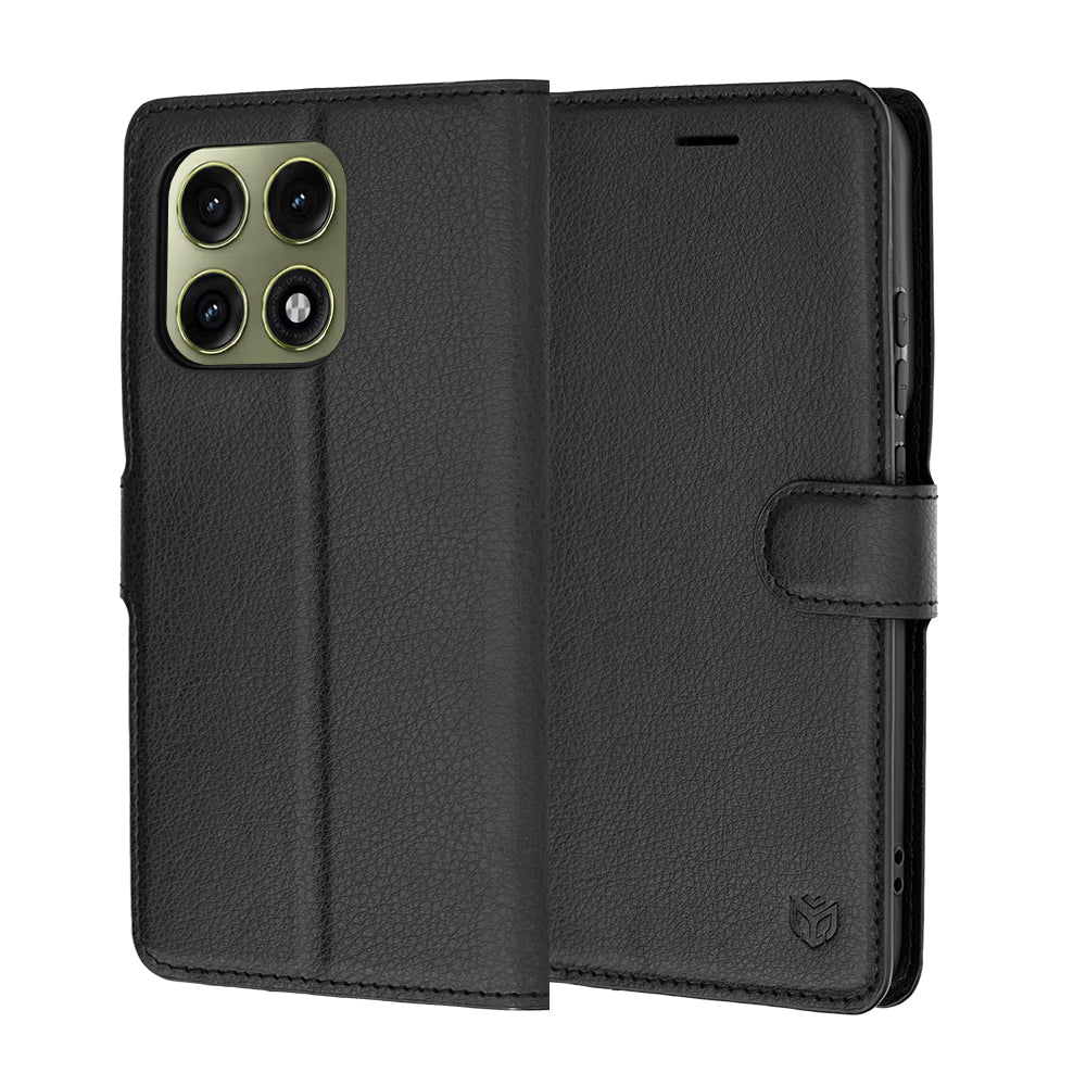 Калъф за Motorola Edge 70 Pro, Techsuit, Leather Folio, Черен