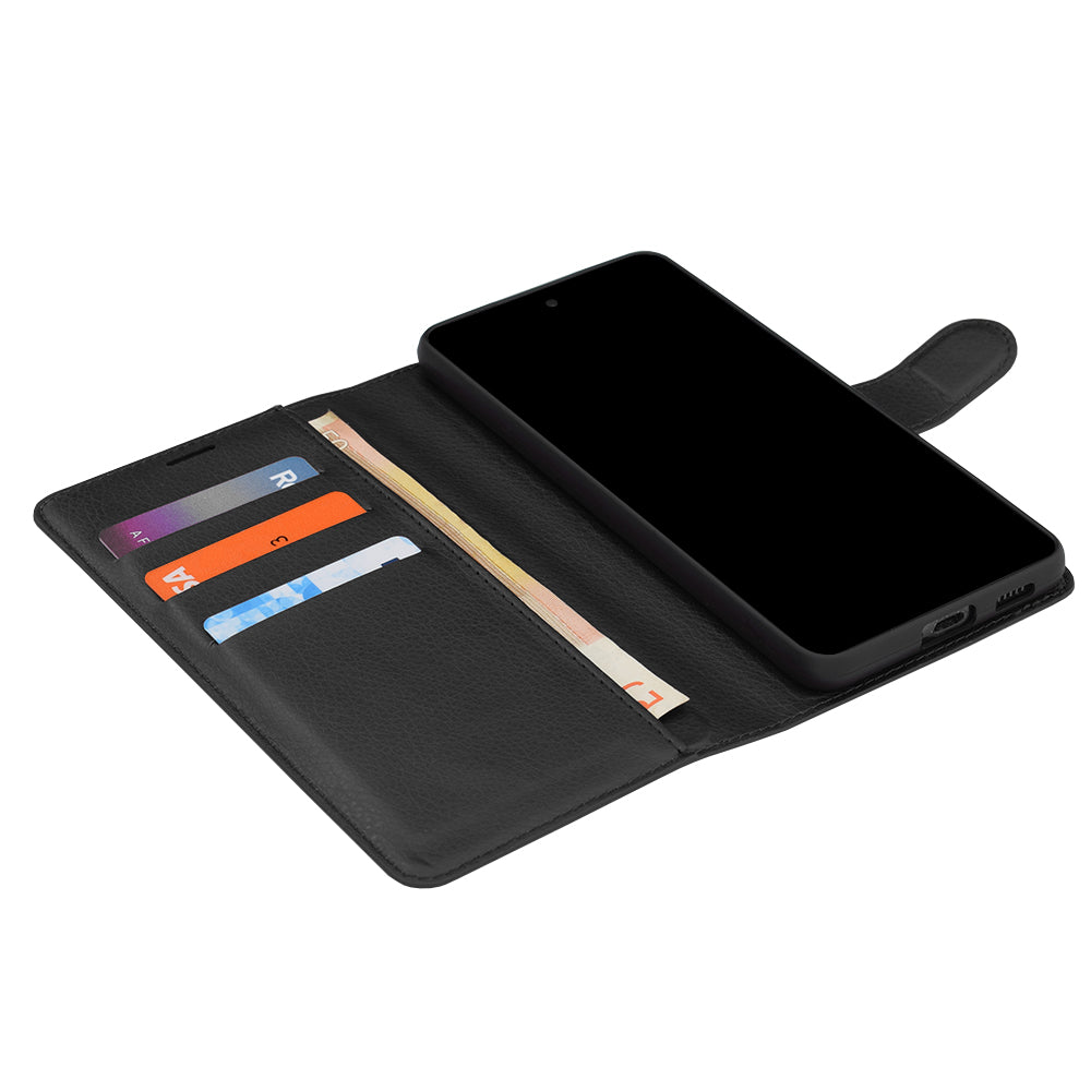 Калъф за Motorola Edge 70 Pro, Techsuit, Leather Folio, Черен