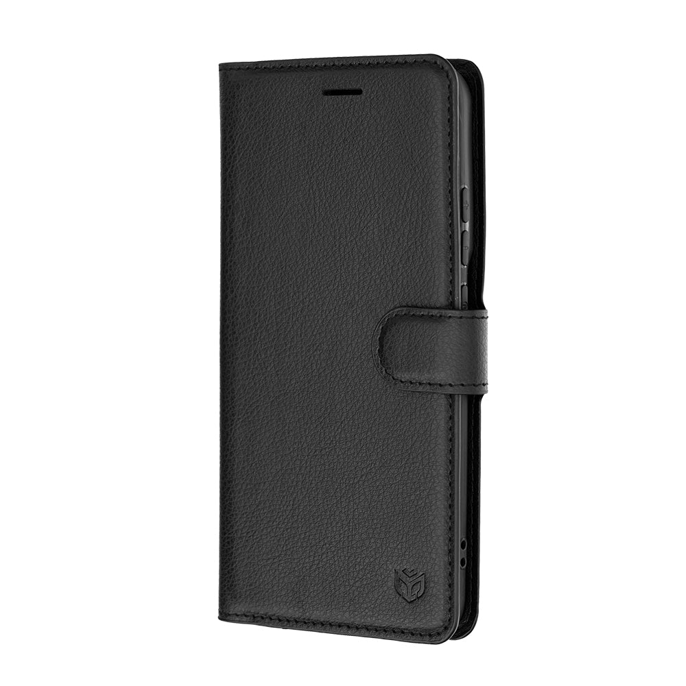 Калъф за Motorola Edge 70 Pro, Techsuit, Leather Folio, Черен