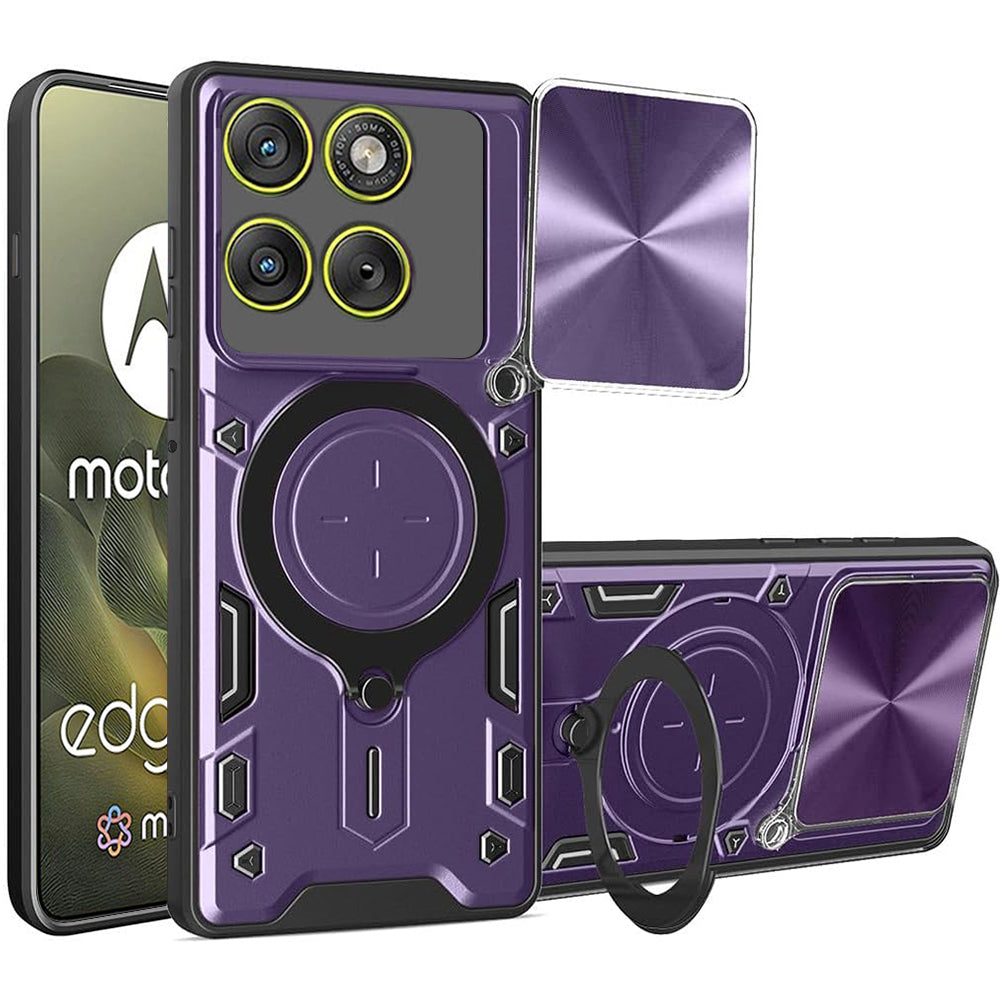 Калъф за Motorola Edge 70, Techsuit, CamGuard Pro, Лилав