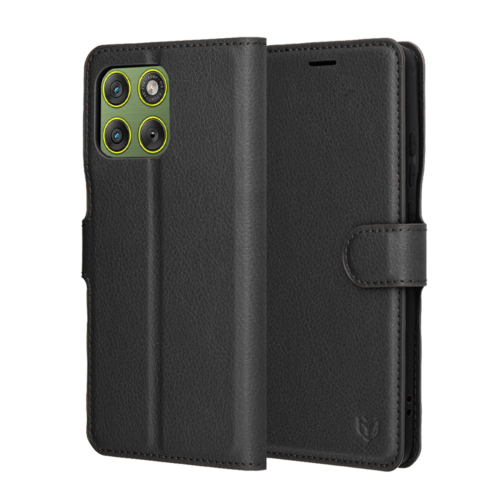 Калъф за Motorola Edge 70, Techsuit, Leather Folio, Черен