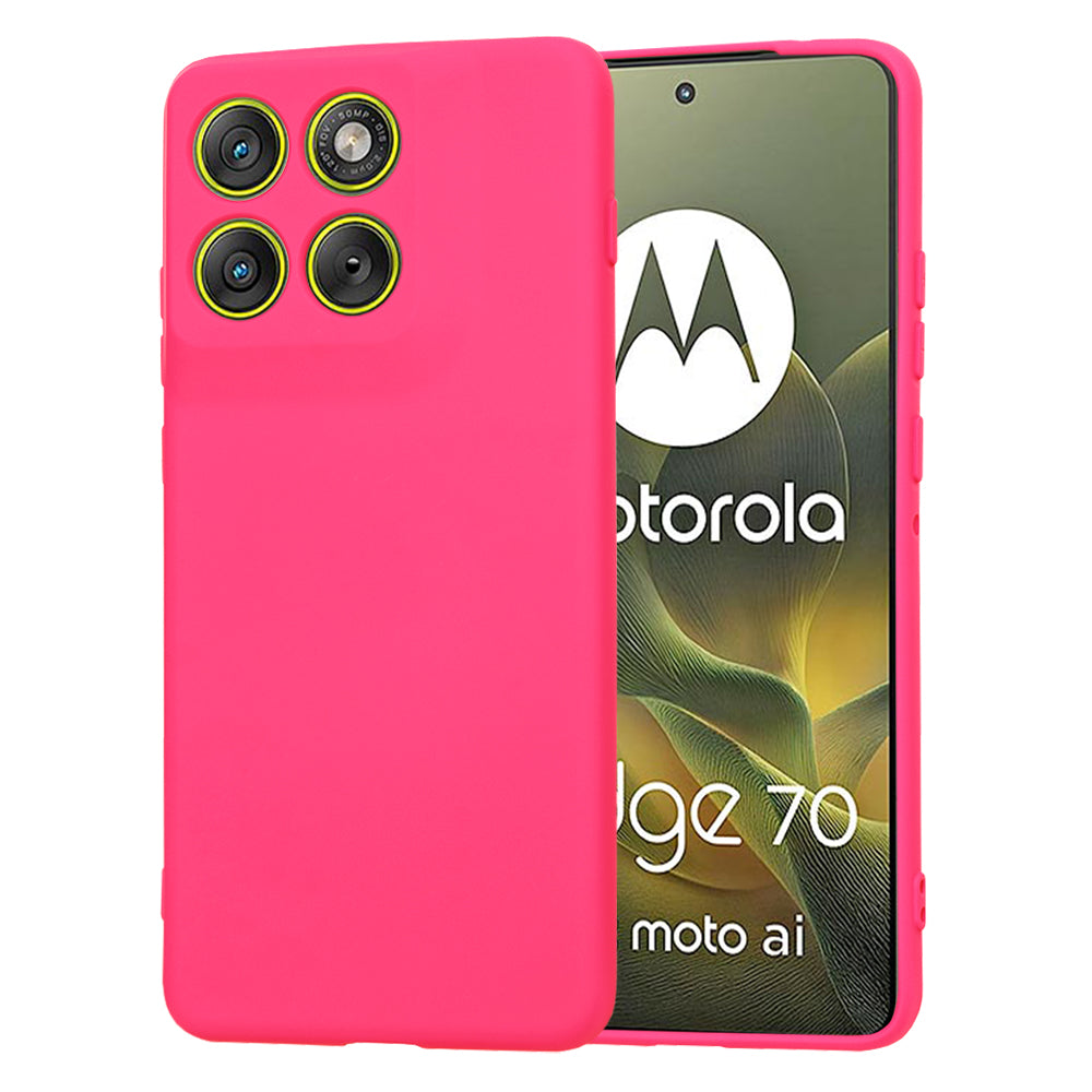 Калъф за Motorola Edge 70, Techsuit, SoftFlex, Тъмно розов