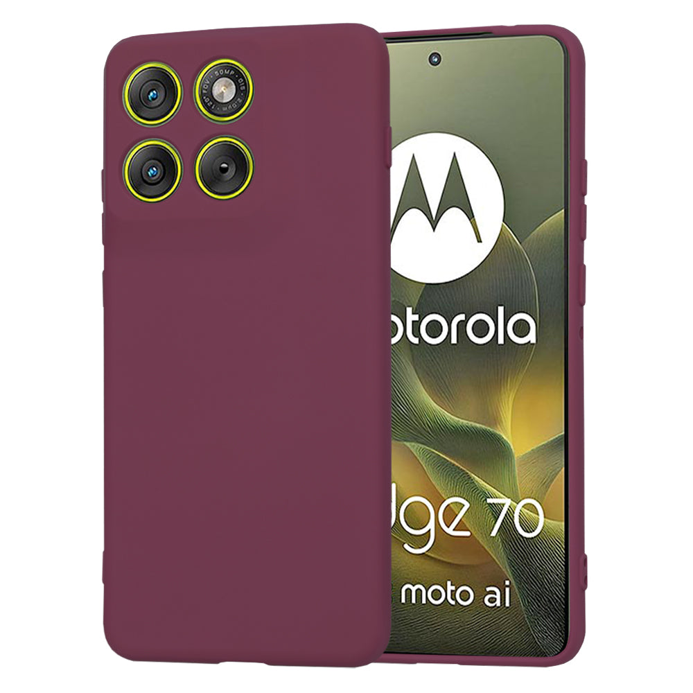 Калъф за Motorola Edge 70, Techsuit, SoftFlex, Вишнев