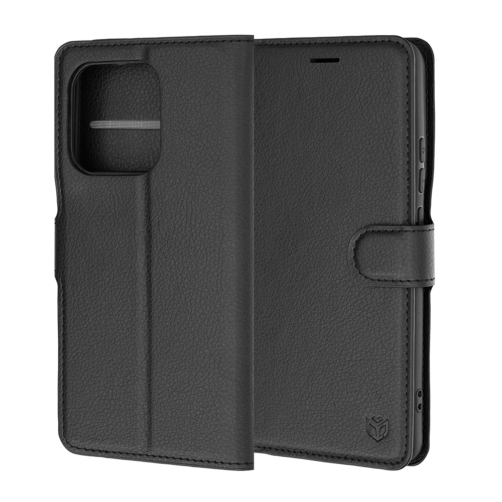 Калъф за Motorola Edge 70 Ultra / Signature, Techsuit, Leather Folio, Черен