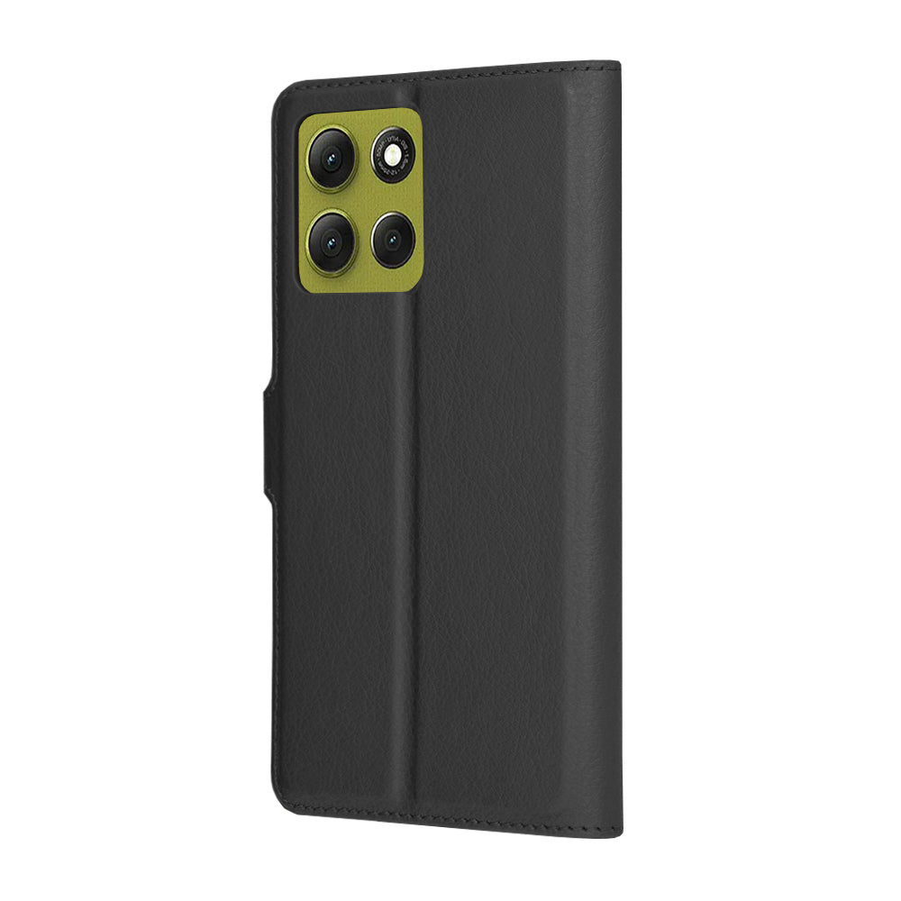 Калъф за Motorola Moto G86, Techsuit, Leather Folio, Черен