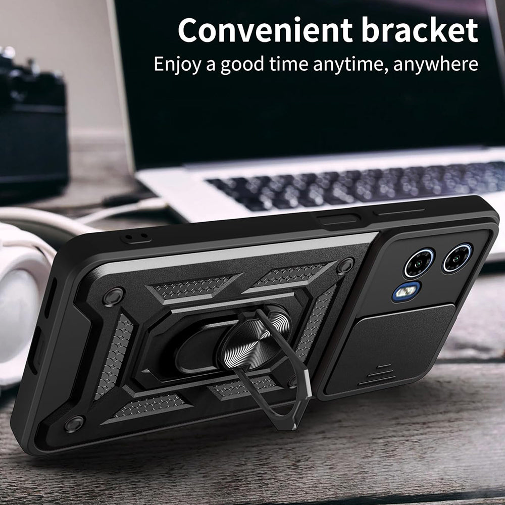 Калъф за Motorola Moto G15 / G15 Power, Techsuit, CamShield, Черен