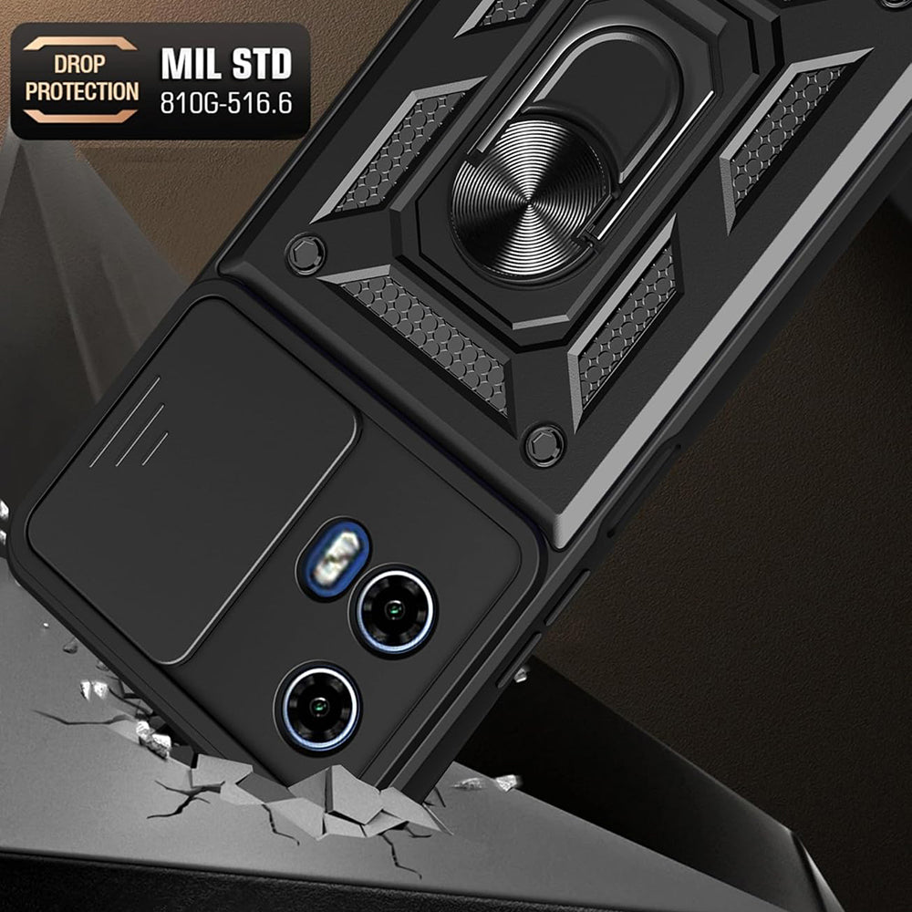 Калъф за Motorola Moto G15 / G15 Power, Techsuit, CamShield, Черен