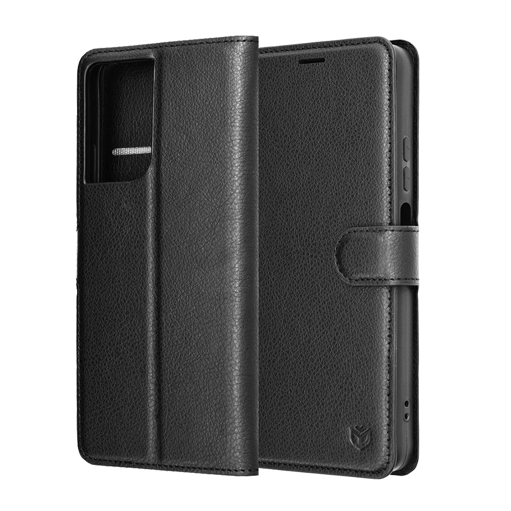 Калъф за Motorola Moto G06, Techsuit, Leather Folio, Черен