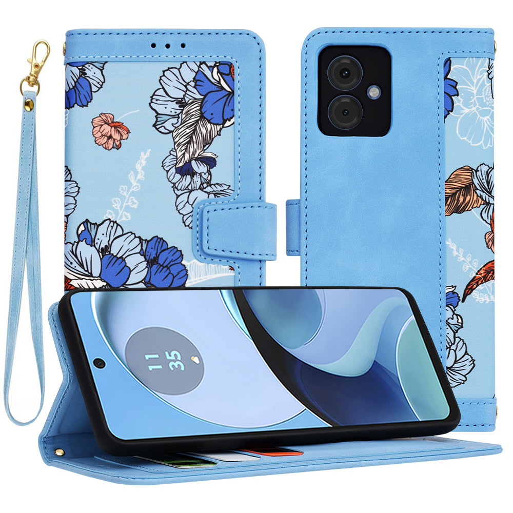 Калъф за Motorola Moto G14, Techsuit, FlipCraft, Син