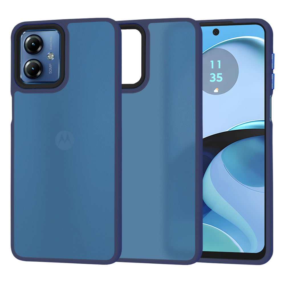 Калъф за Motorola Moto G14, Techsuit, HaloFrost, Тъмносин