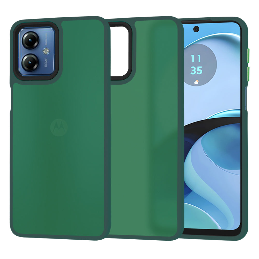 Калъф за Motorola Moto G14, Techsuit, HaloFrost, Зелен