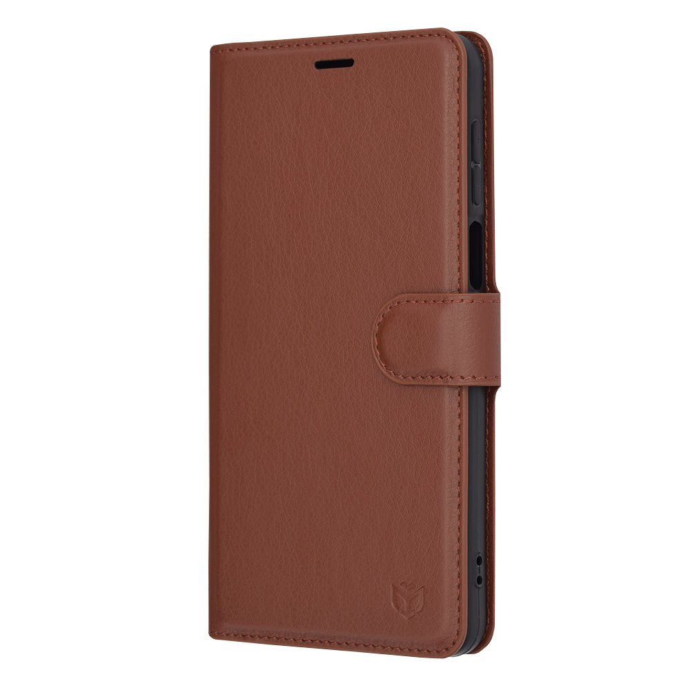 Калъф за Motorola Moto G14, Techsuit, Leather Folio, Кафяв