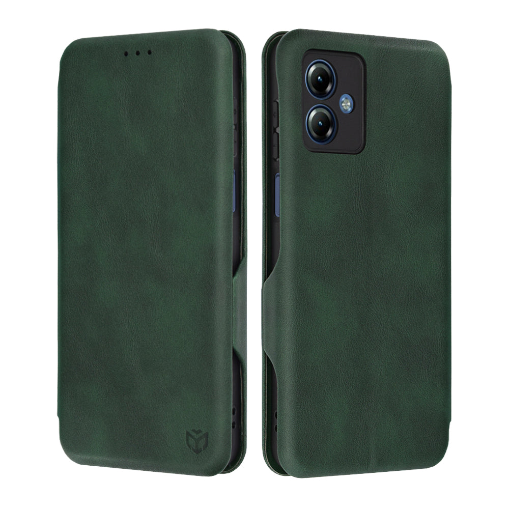 Калъф за Motorola Moto G14, Techsuit, Safe Wallet Plus, Зелен
