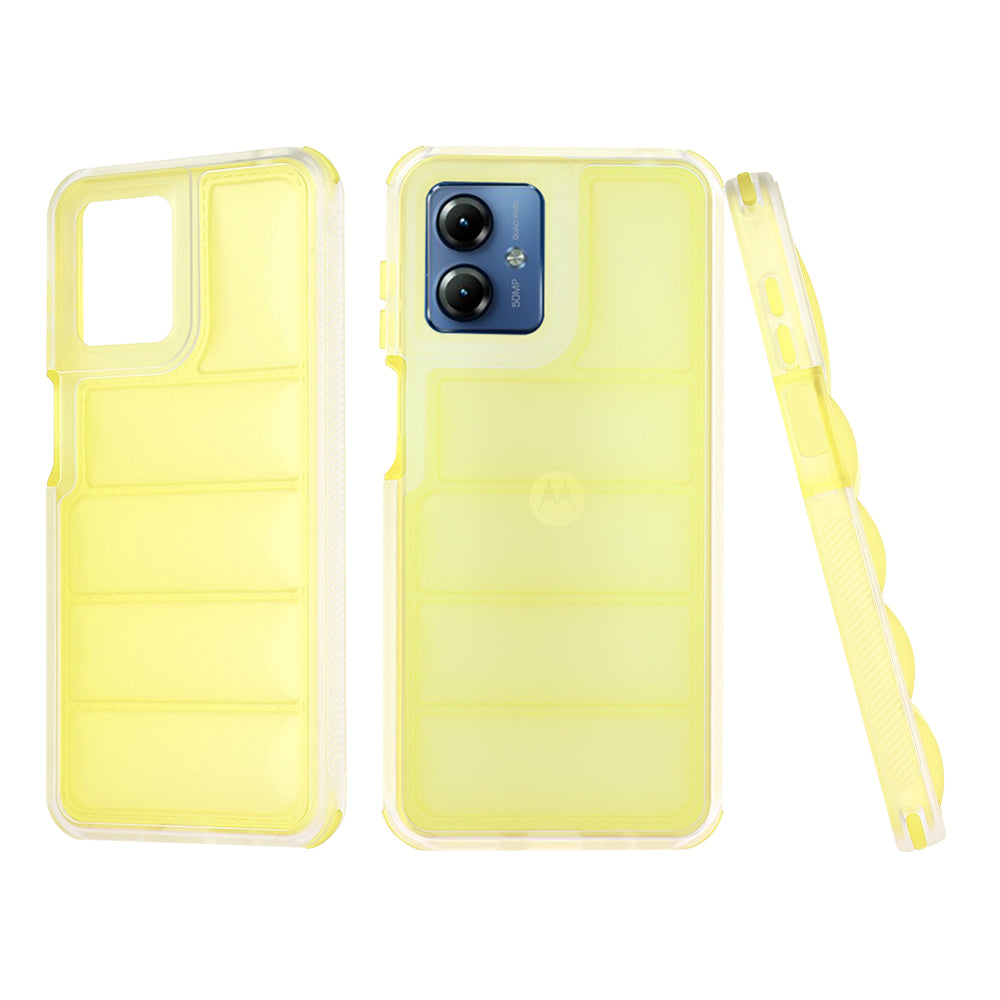 Калъф за Motorola Moto G14, Techsuit, Wave Shield, Жълт