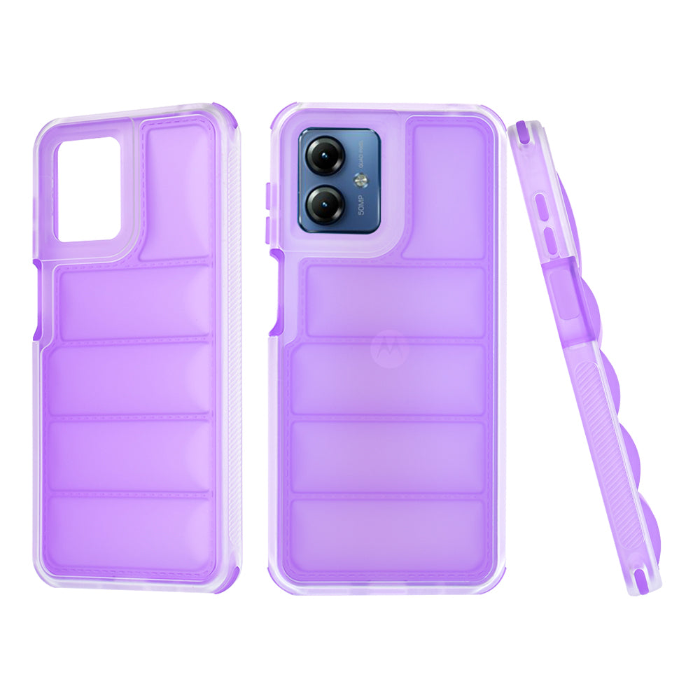 Калъф за Motorola Moto G14, Techsuit, Wave Shield, лилав