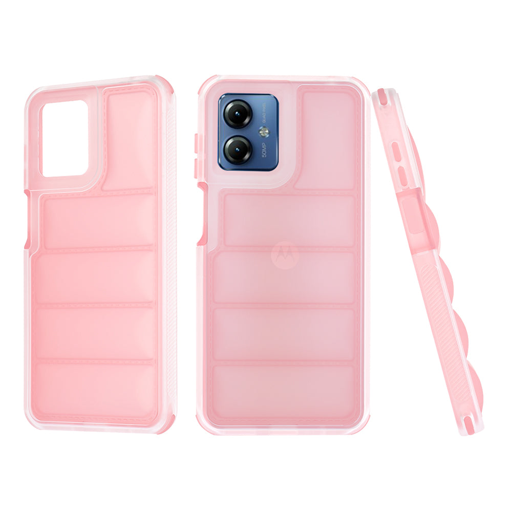 Калъф за Motorola Moto G14, Techsuit, Wave Shield, Розов