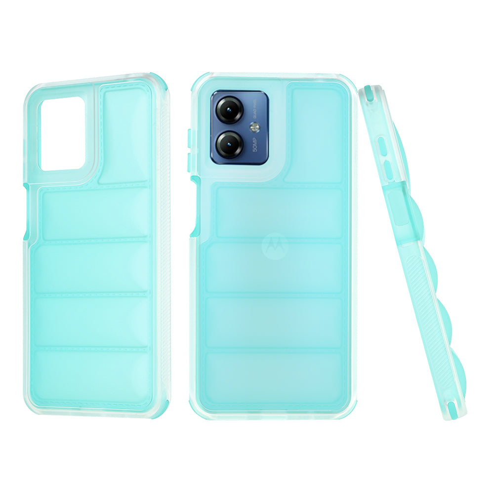 Калъф за Motorola Moto G14, Techsuit, Wave Shield, Тюркоаз
