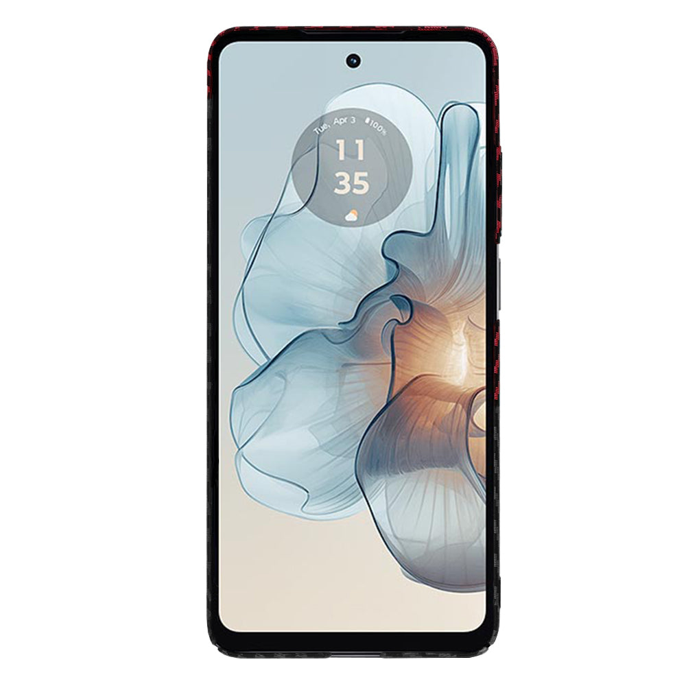 Калъф за Motorola Moto G24 Power, Techsuit, Carbonite FiberShell, Черно Червен