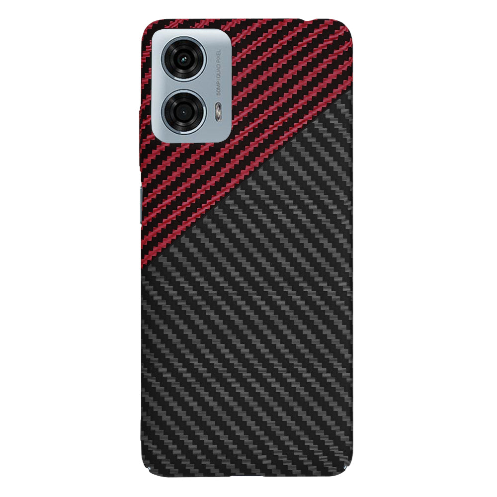 Калъф за Motorola Moto G24 Power, Techsuit, Carbonite FiberShell, Черно Червен
