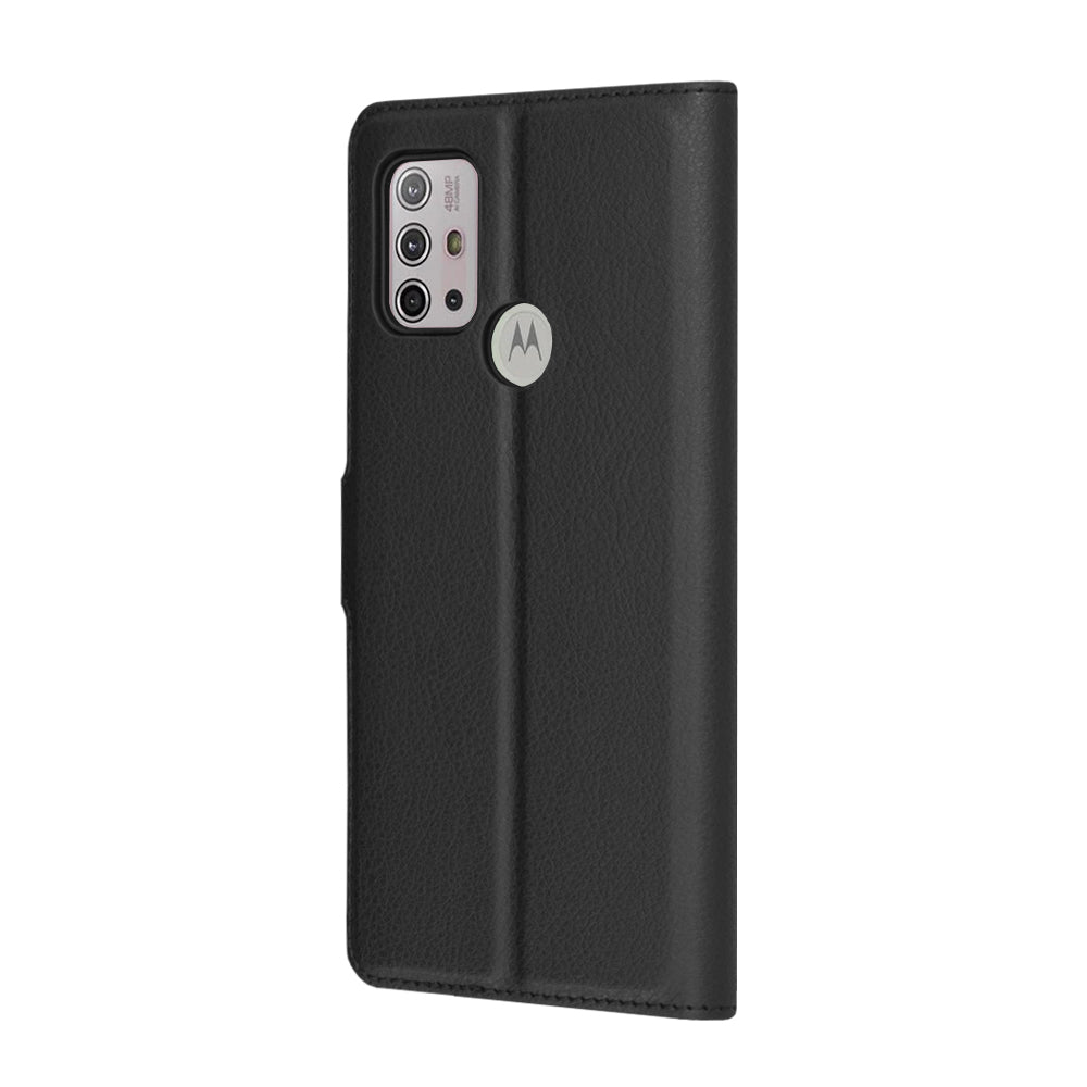 Калъф за Motorola Moto G30 / G20 / G10, Techsuit, Leather Folio, Черен