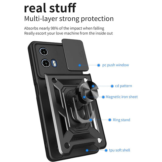 Калъф за Motorola Moto G31 / G41, Techsuit, CamShield, Черен