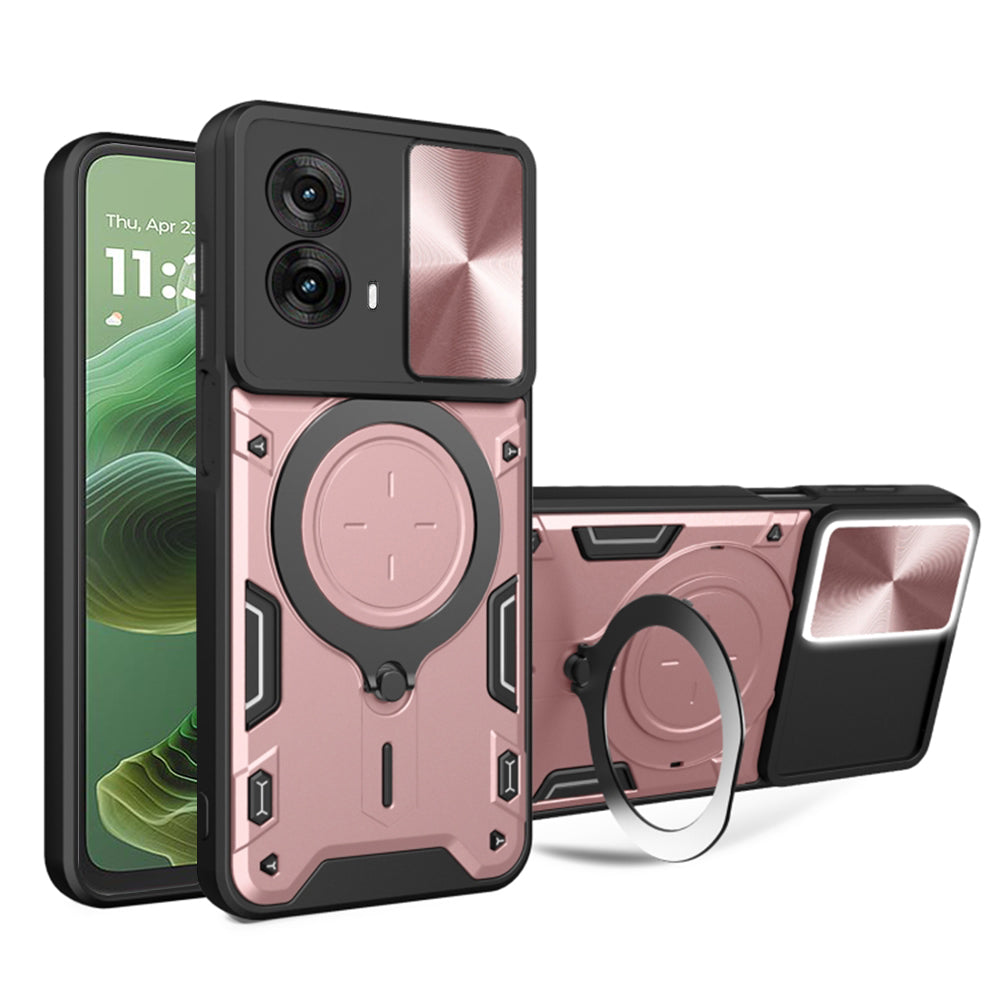 Калъф за Motorola Moto G35, Techsuit, CamGuard Pro, Розово злато