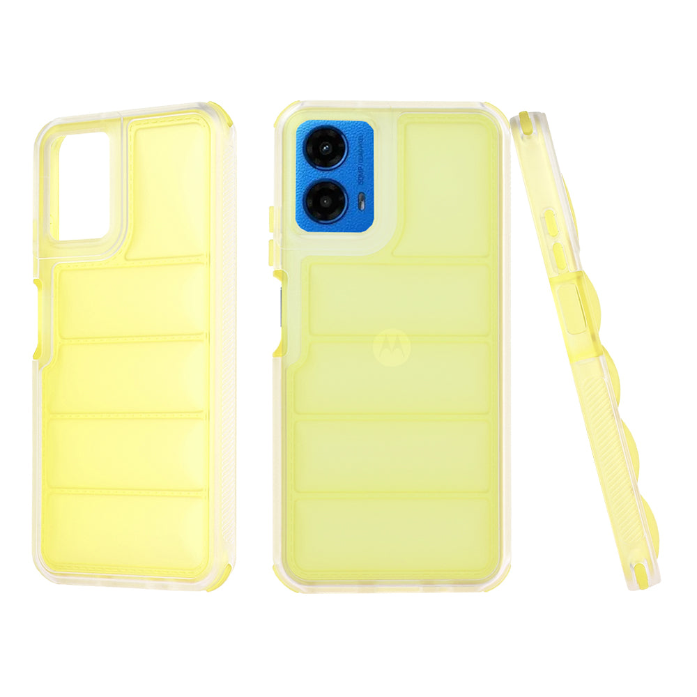 Калъф за Motorola Moto G45 / G34, Techsuit, Wave Shield, Жълт
