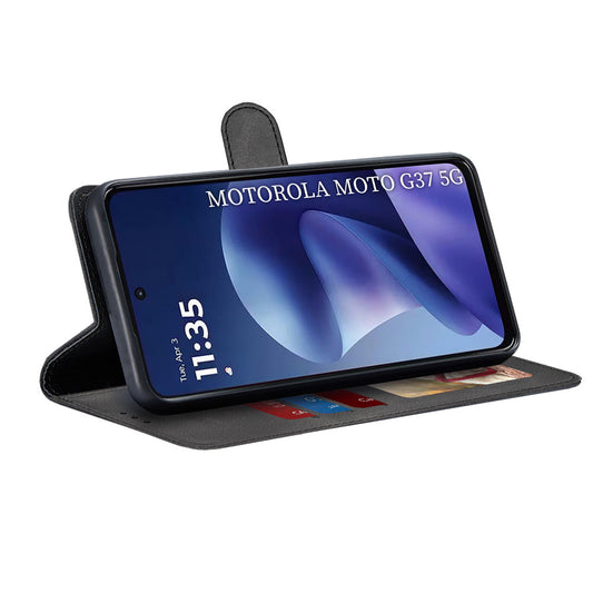 Калъф за Motorola Moto G47 / G37 Power / G37, Techsuit, Diary Book, Черен