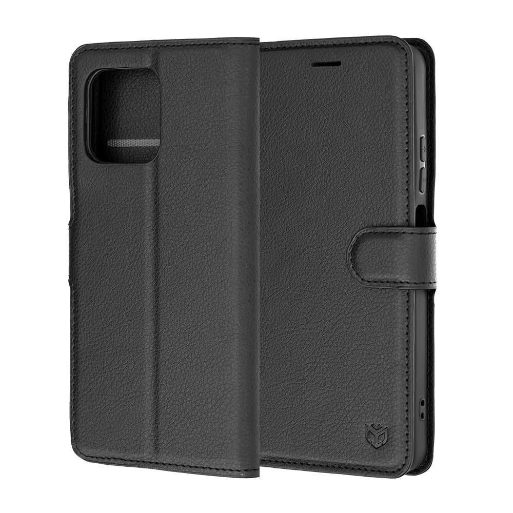 Калъф за Motorola Moto G47 / G37 Power / G37, Techsuit, кожен фолио, черен