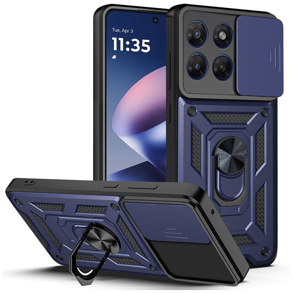 Калъф за Motorola Moto G47 / G37, Techsuit, CamShield, Син