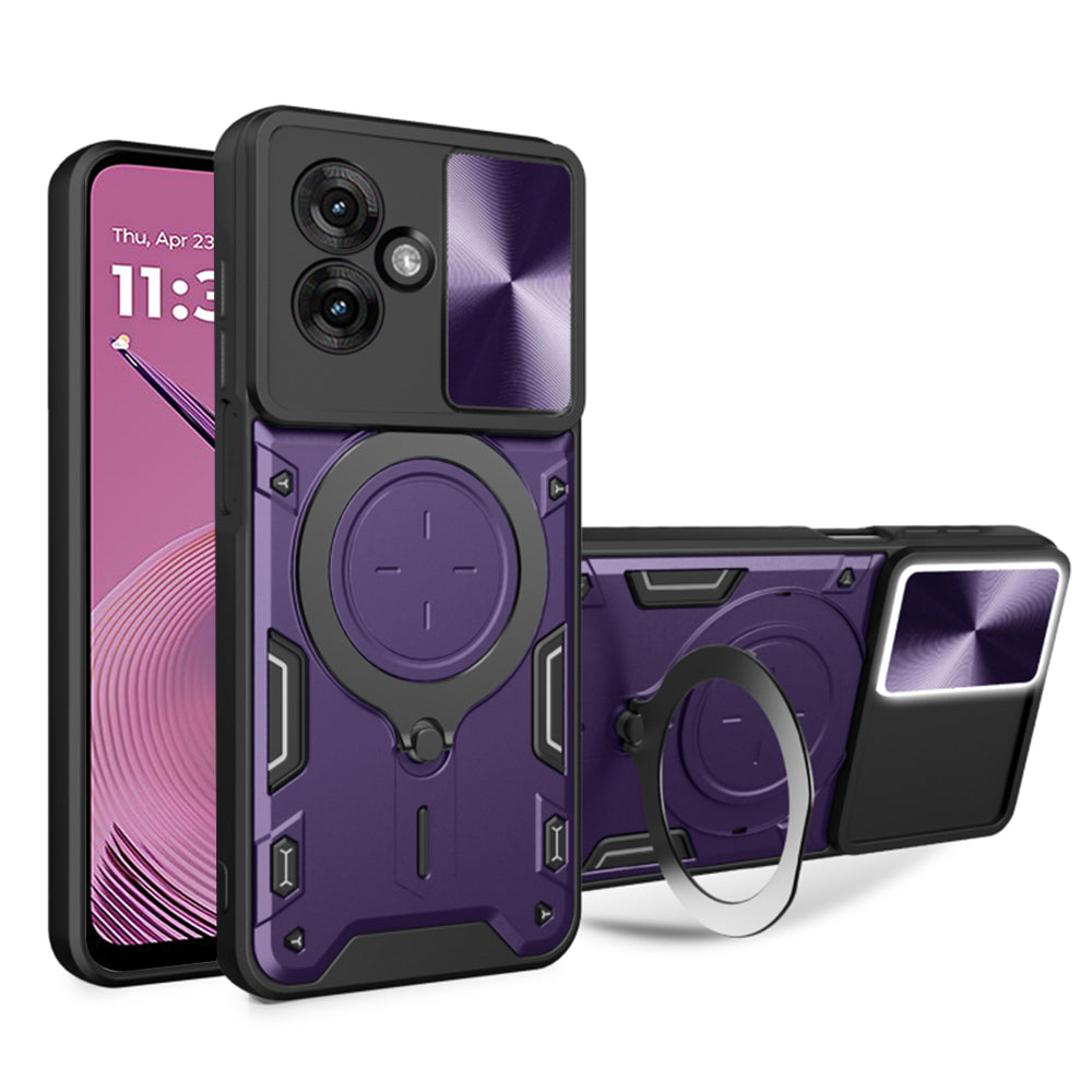 Калъф за Motorola Moto G55, Techsuit, CamGuard Pro, Лилав