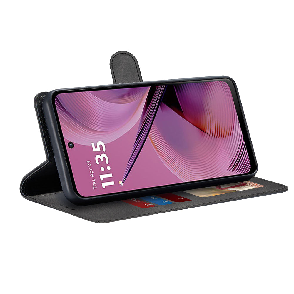 Калъф за Motorola Moto G55, Techsuit, Diary Book, Черен
