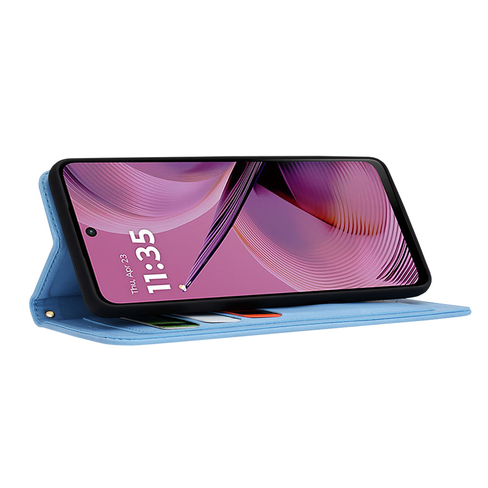 Калъф за Motorola Moto G55, Techsuit, FlipCraft, Син