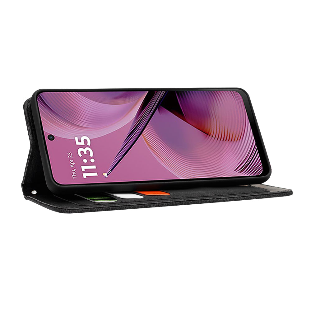Калъф за Motorola Moto G55, Techsuit, FlipCraft, Черен